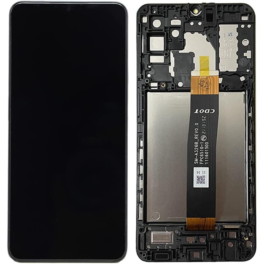เปลี่ยนหน้าจอจอแสดงผล LCD Touch Digitizer Assembly กรอบสําหรับ Samsung Galaxy A32 5G 2021 A326 SM-A3