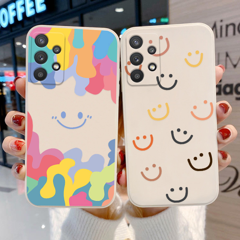 เหมาะสำหรับ Samsung A57 A37 A56 A17 A07 A55 A36 A16 A05S A54 A06 A35 A26 A12 เคสโทรศัพท์ซิลิโคนกันกระแทกลายการ์ตูนน่ารัก