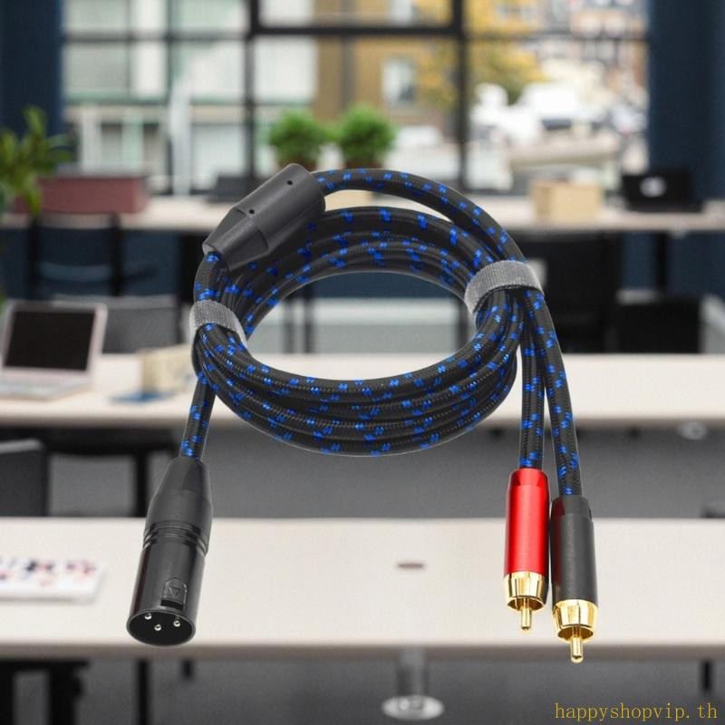 HSV Professional 3Pin 3Pin To 2RCA Connector Cable สําหรับผสมคอนโซลลําโพง