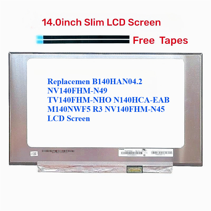 แทนที่ B140HAN04.2 NV140FHM-N49 TV140FHM-NHO N140HCA-EAB M140NWF5 R3 NV140FHM-N45 หน้าจอ LCD