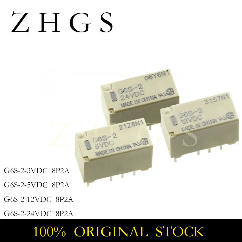 2-5PCS G6S-2-24VDC G6S-2-5VDC G6S-2-12VDC GG6S-2F-Y-5VDC G6S-2F-Y-12VDC G6S-2G-12VDC G6SK-2-5VDC G6S