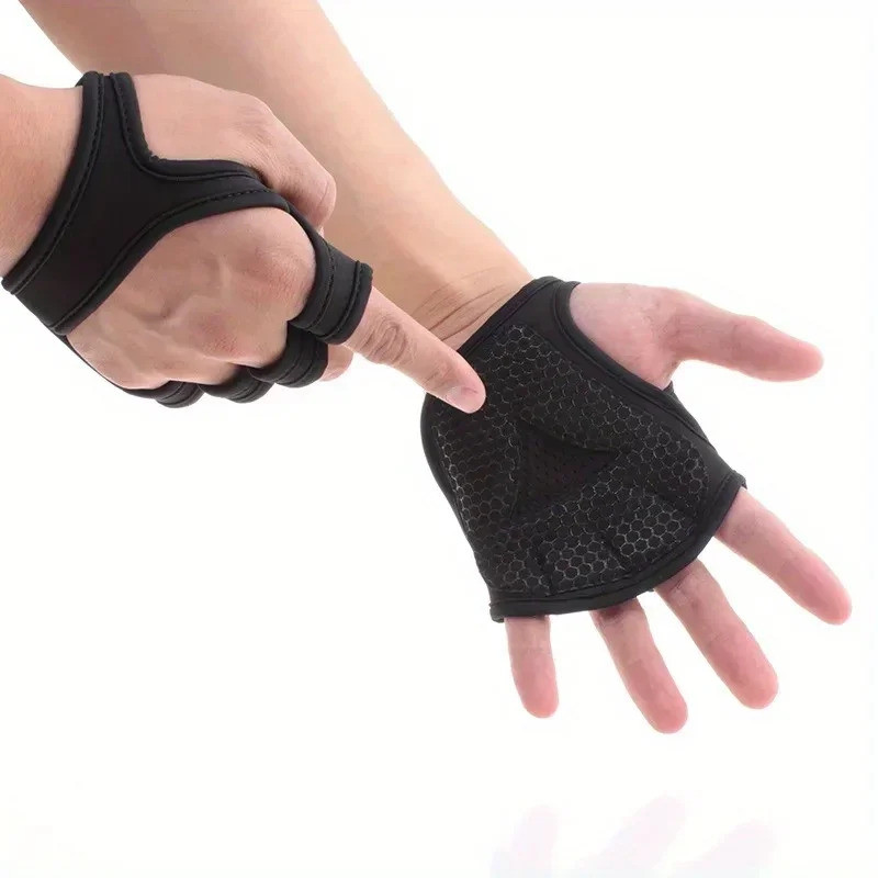 2PC Gym Gloves Fitness Weight Lifting Gloves Men Women Body Building Non-Slip Half Finger Gloves Wri