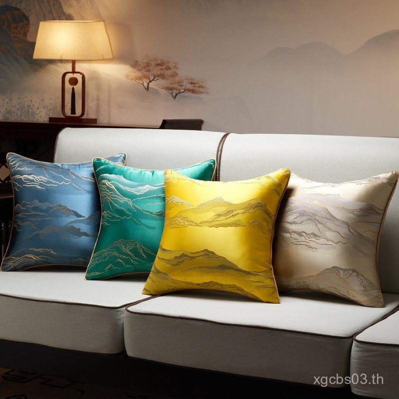 ผู้ผลิตใหม่สไตล์จีนหมอนครัวเรือนห้องนั่งเล่นโซฟาเบาะเอวหมอนสไตล์จีนข้างเตียงแกนฟรีปลอกหมอนซัพพลาย888
