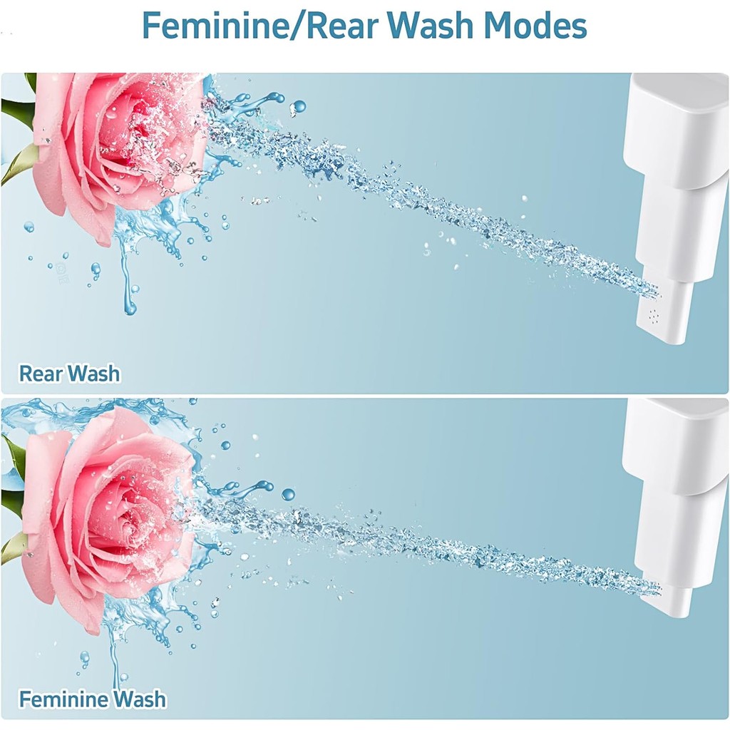 Ultra-Slim Bidet Dual Mode Bidet Attachment for Toilet, Bidet Toilet Seat Attachment with Pressure C