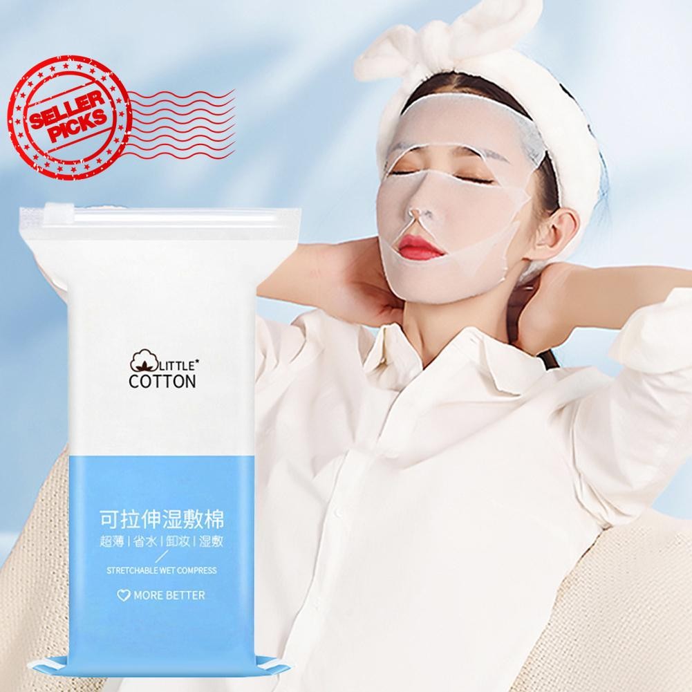 50/100/ยืด Facial Wet Cotton Pad ทิ้งผิวเปียกยืด Care Cotton F5q2