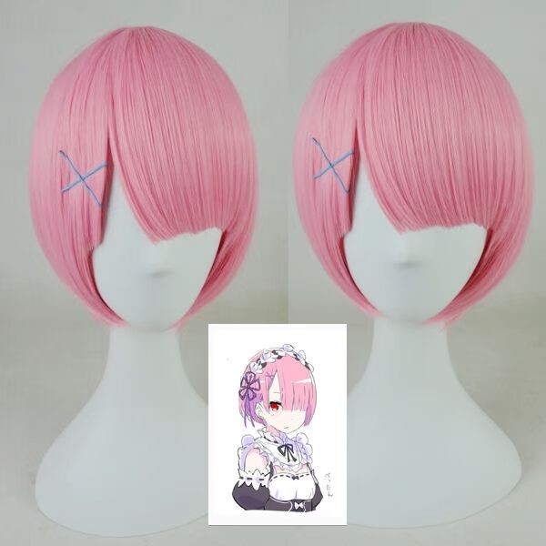 วิกผม cosplay Rem Ram และ Gemini Maid สำหรับการแต่งตัวในวัยเด็ก