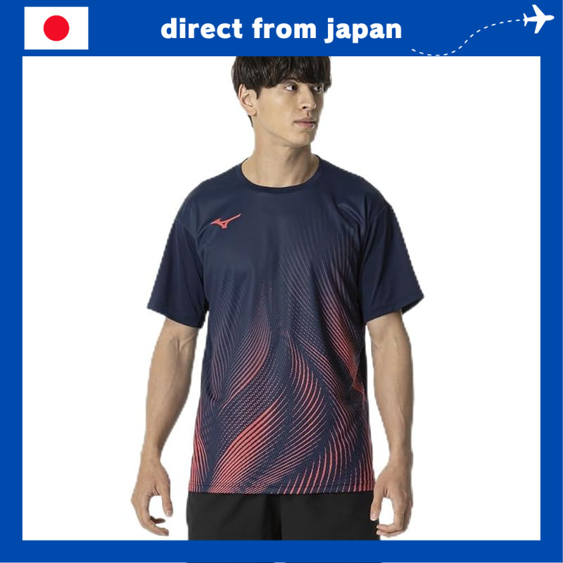 Mizuno Tennis Badminton Game Shirt Short Sleeve Moisture-Wicking Dynamotion Fit Approved by Japan Ba
