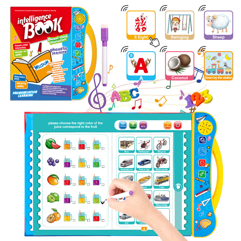 รูปแบบใหม่ภาษาอังกฤษจุดอ่านเครื่องการศึกษาปฐมวัย EBOOK Audiobook ของเล่นเพื่อการศึกษาภาษาอังกฤษ E-Bo