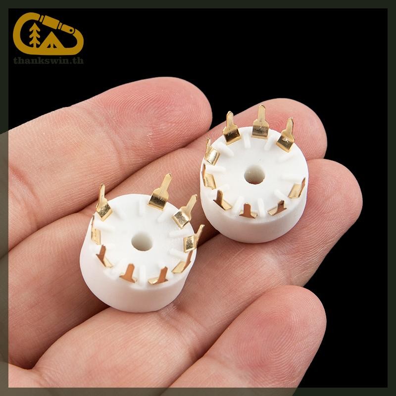 Thankswin 5 ชิ้นเซรามิค 9pin B9A PCB Mount Tube Socket 12AX7 12AT7 Hifi Audio Vintage AMP th