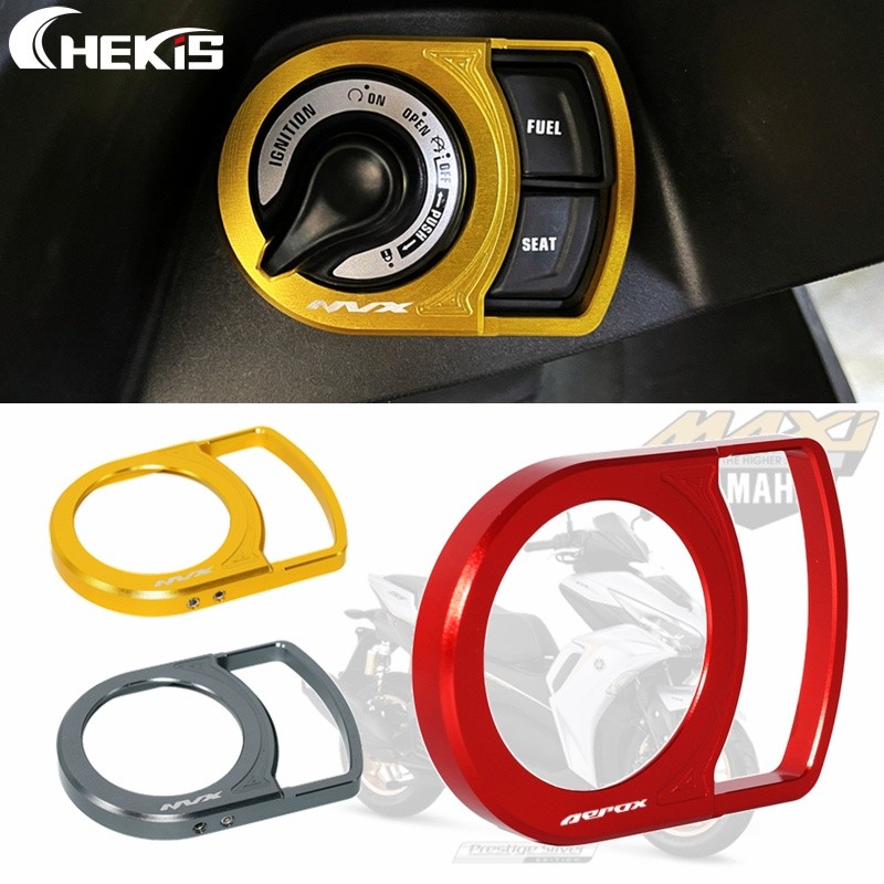 Chekis สําหรับ YAMAHA NVX155 AEROX155 V1 V2 V3 ดัดแปลงล็อคประตูไฟฟ้าฝาครอบป้องกันสวิตช์กุญแจอุปกรณ์ตกแต่ง NVX AEROX 125 155