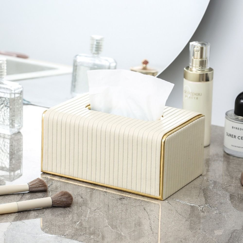 วิฟลายโซ กล่องทิชชู่,ชั้นวางตู้ผ้าเช็ดปากสี่เหลี่ยมหนัง ปู่ ทรงสี่เหลี่ยม,เนื้อเยื่ออ่อนสไตล์นอร์ดิกสําหรับตกแต่งบ้าน - รูปที่ 4