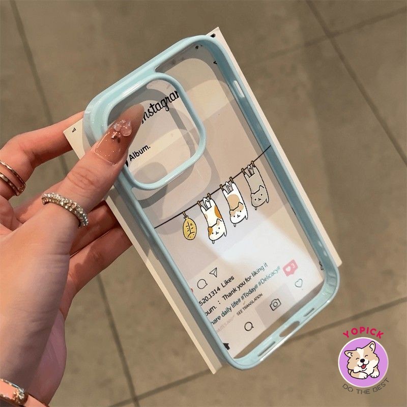 เหมาะสําหรับ IPhone 16 15 14 13 12 11 Pro Max X XR XS Max 7 8 Plus ตลกแมวน้อยเคสโทรศัพท์อะคริลิค Hard Shell คุณภาพสูง LBK