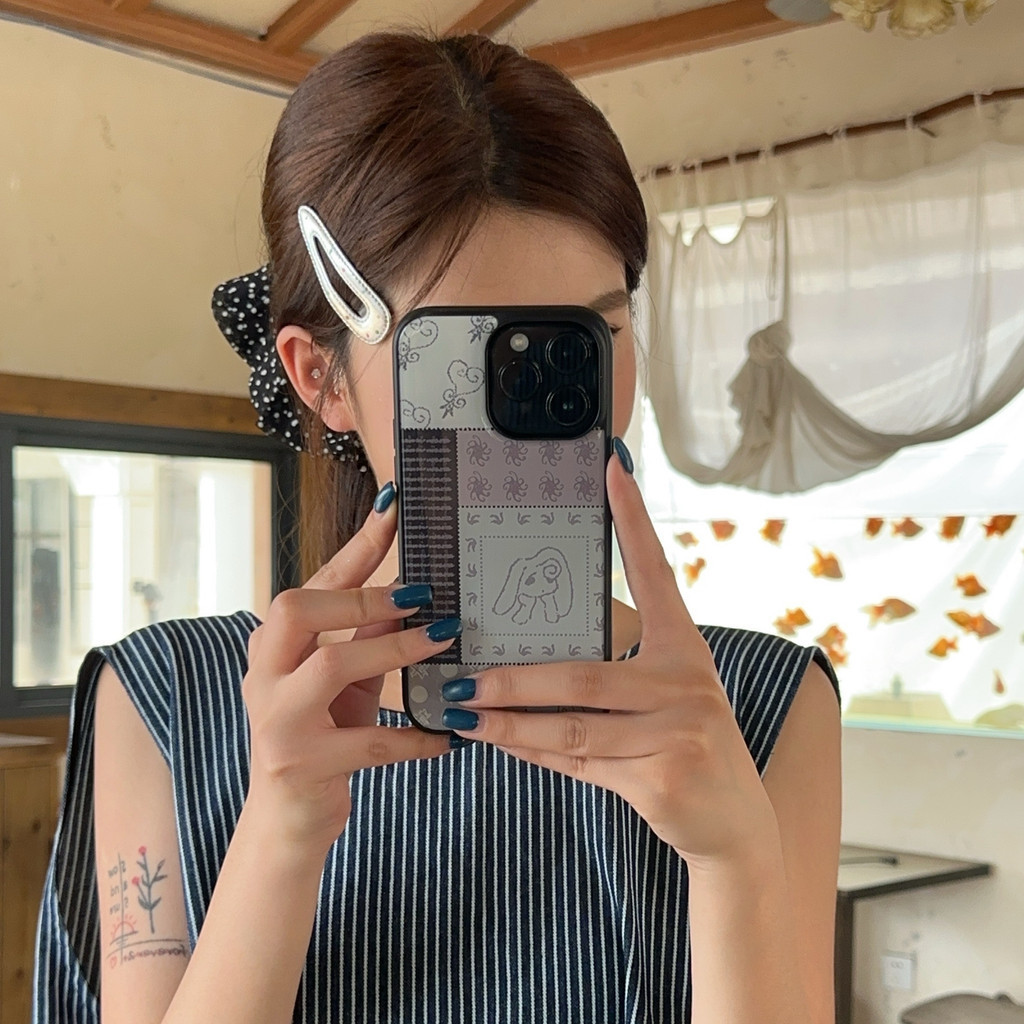Retro Patchwork ลายสก๊อตเคสโทรศัพท์ Drop-Resistant สําหรับ iPhone 16 Promax 15 Promax 11 12 13 14plus 15plus 16e 16plus 15pro