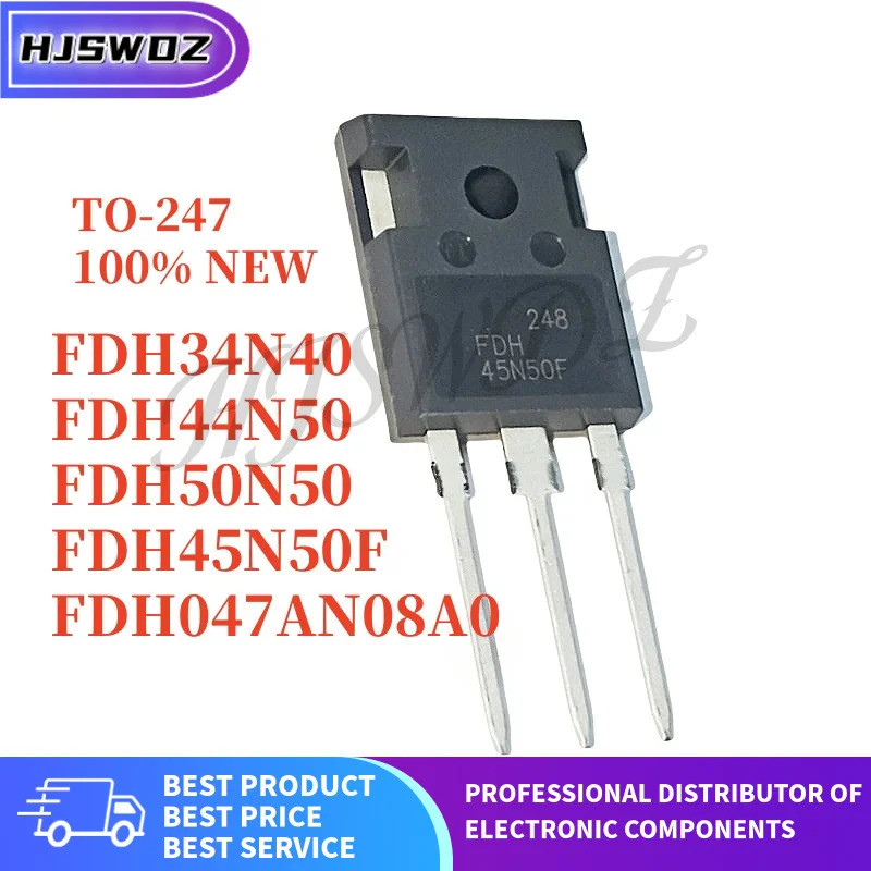 1-5PCS FDH44N50 FDH45N50F FDH047AN08A0 FDH34N40 FDH50N50 TO-247 Field Effect ทรานซิสเตอร์