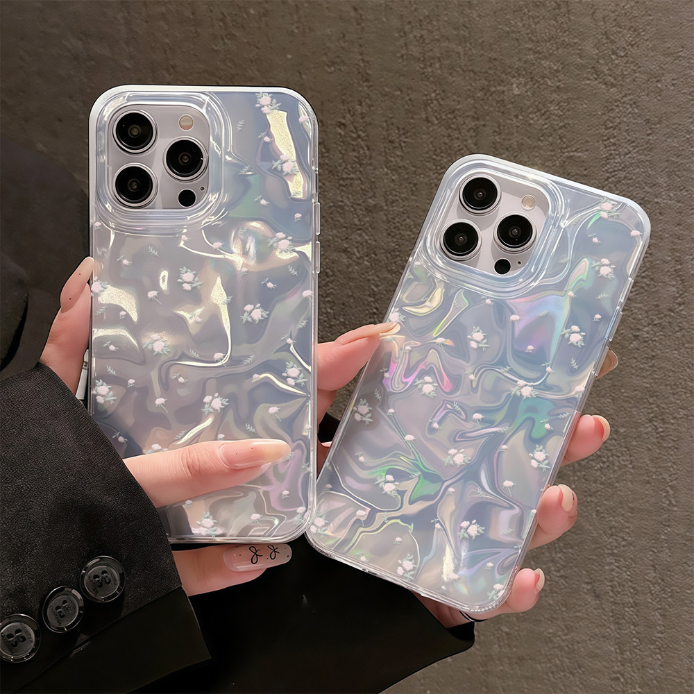 จัดส่งในพื้นที่ เคสดูเหมือนว่าระลอกคลื่นน้ำ สดใหม่ สวย For IPhone16 15 14 13 11 6 7 8 plus Pro Promax X XR XSMAX SBW188