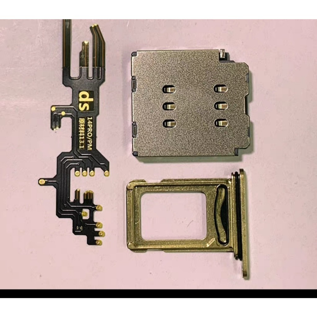 1 ชิ้น Dual SIM Card Reader Connector Flex Cable สําหรับ 14pro Max ซิมการ์ดถาด Slot ผู้ถือซ็อกเก็ตเป