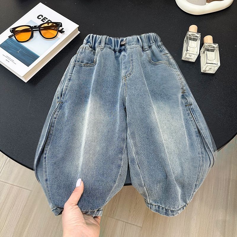 กางเกงยีนส์เด็กสไตล์ใหม่สำหรับเด็กชาย ไซส์หลากหลาย เปิดได้ง่าย - รูปที่ 3