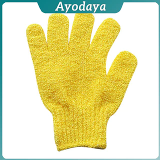 Ayo ถุงมืออาบน้ำ ถุงมือขัดผิวอาบน้ำ ขจัดเซลล์ผิวเก่า พร้อมส่ง Glove-style bath towel