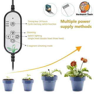 78 LEDs Plant Grow Light 15W IP65 กันน้ํา Grow โคมไฟพร้อมตัวจับเวลา 5 ระดับหรี่แสงได้ SHOPQJC4961