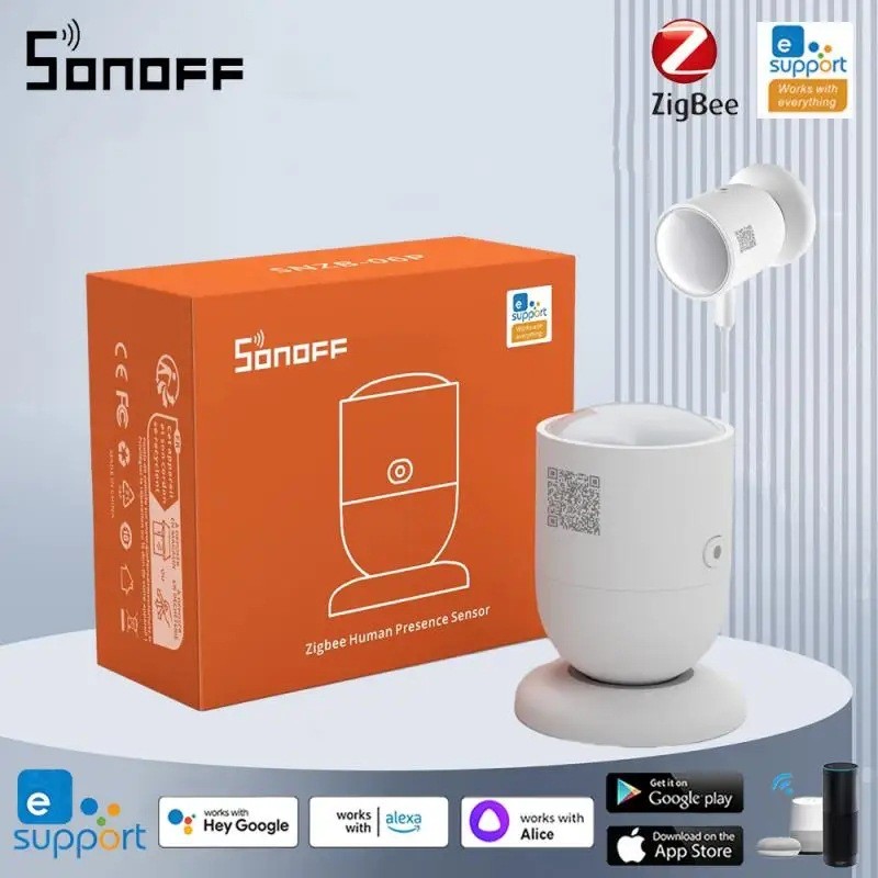 SONOFF SNZB 06P Zigbee人体存在传感器5.8GHz开关防盗安全检测器