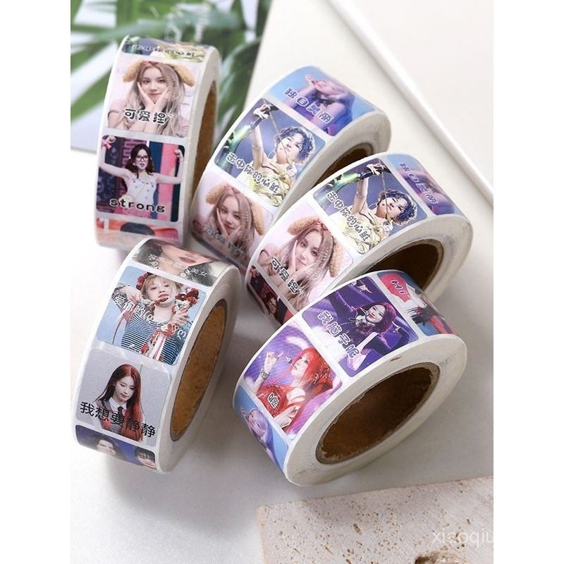 (((G) สติ๊กเกอร์ม้วน I-DLE Girl Group Tian Xiaojuan Song Yuqi Zhao Meiyanni Sticker KMRD