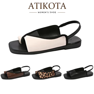 Atikota รองเท้าแตะผู้หญิงแฟชั่นย้อนยุคน้ำหนักเบาจับคู่