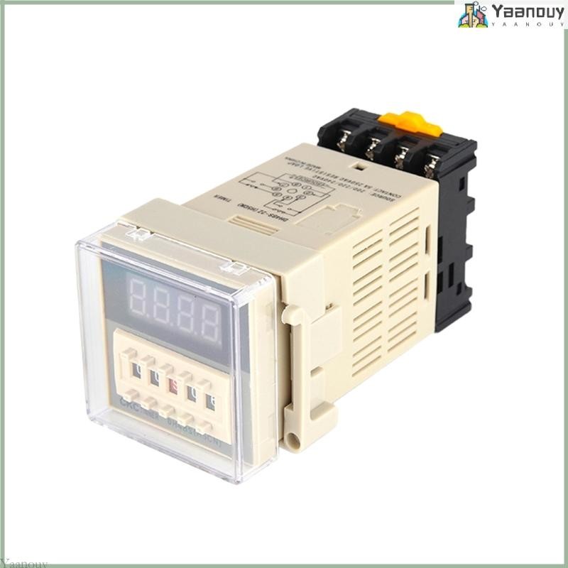 YAA DH48S-2Z จอแสดงผลดิจิตอลรีเลย์เวลา DH48S-2Z Cycle Timer ควบคุมและ Delay อุปกรณ์ฐาน DH48S-2Z