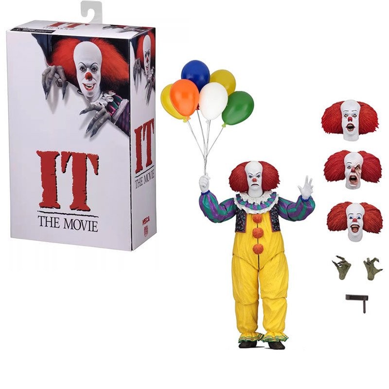 [จัดส่งในวันเดียวกัน]ในประเทศ NECA 45460 Clown Return IT 1990 รุ่นเก่า 23 ซม. เคลื่อนย้ายได้รูป YFQN