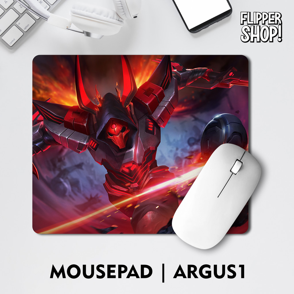 Mousepad Motif Hero Argus & Masha Gaming Mobile Legends Argus แผ่นรองเมาส์กันลื่น