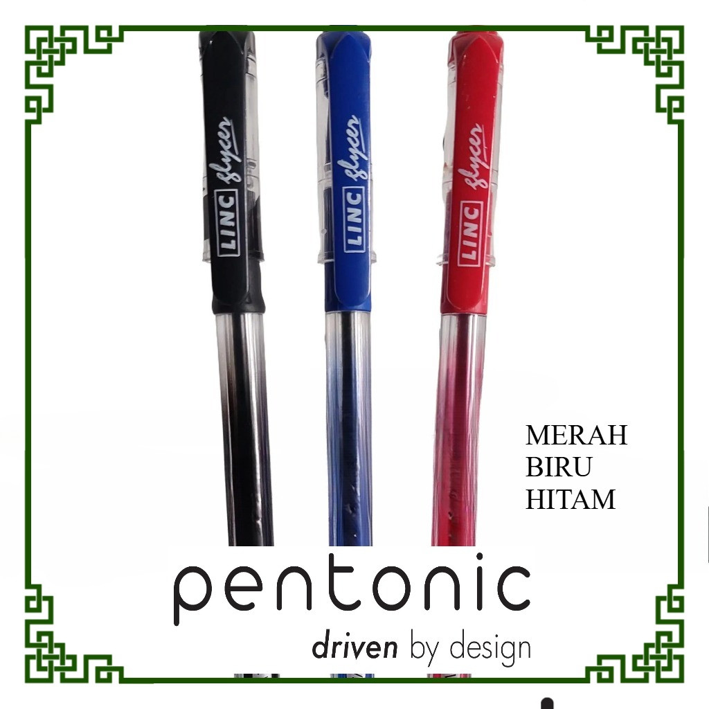 PENTONIC LINC GLYCER BALL PEN 0.7 มม. (3 ชิ้น ฟรีปากกา CIPHER 1 ชิ้น)