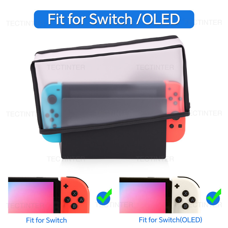 โปร่งใสฝุ่น Cove rCase สําหรับ Nintendo SWITCH/ OLED คอนโซลกันฝุ่นตาข่าย Anti-Scratch Sleeve สําหรับ SWITCH NS Cove