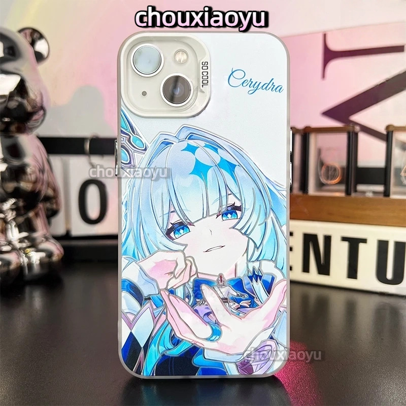 เหมาะสําหรับ VIVO Y30 Y36 Y39 V23 V25Pro V27 V29 V30 V40 V40Pro ‌เคสโทรศัพท์ Honkai Star Rail‌ Cerydra อะนิเมะ Matte สีเงิน