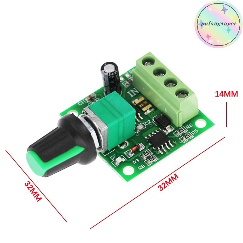 Pufangsuper 1.8V 3V 5V 6V 12V 2A PWM Dc มอเตอร์ควบคุมความเร็ว Variable Speed Regulator Governor สวิท