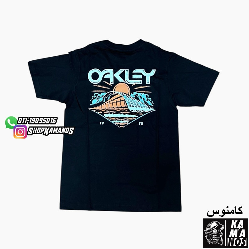 OAKLEY โลโก้คลาสสิกพิมพ์เสื้อยืดแฟชั่นทุกการแข่งขัน