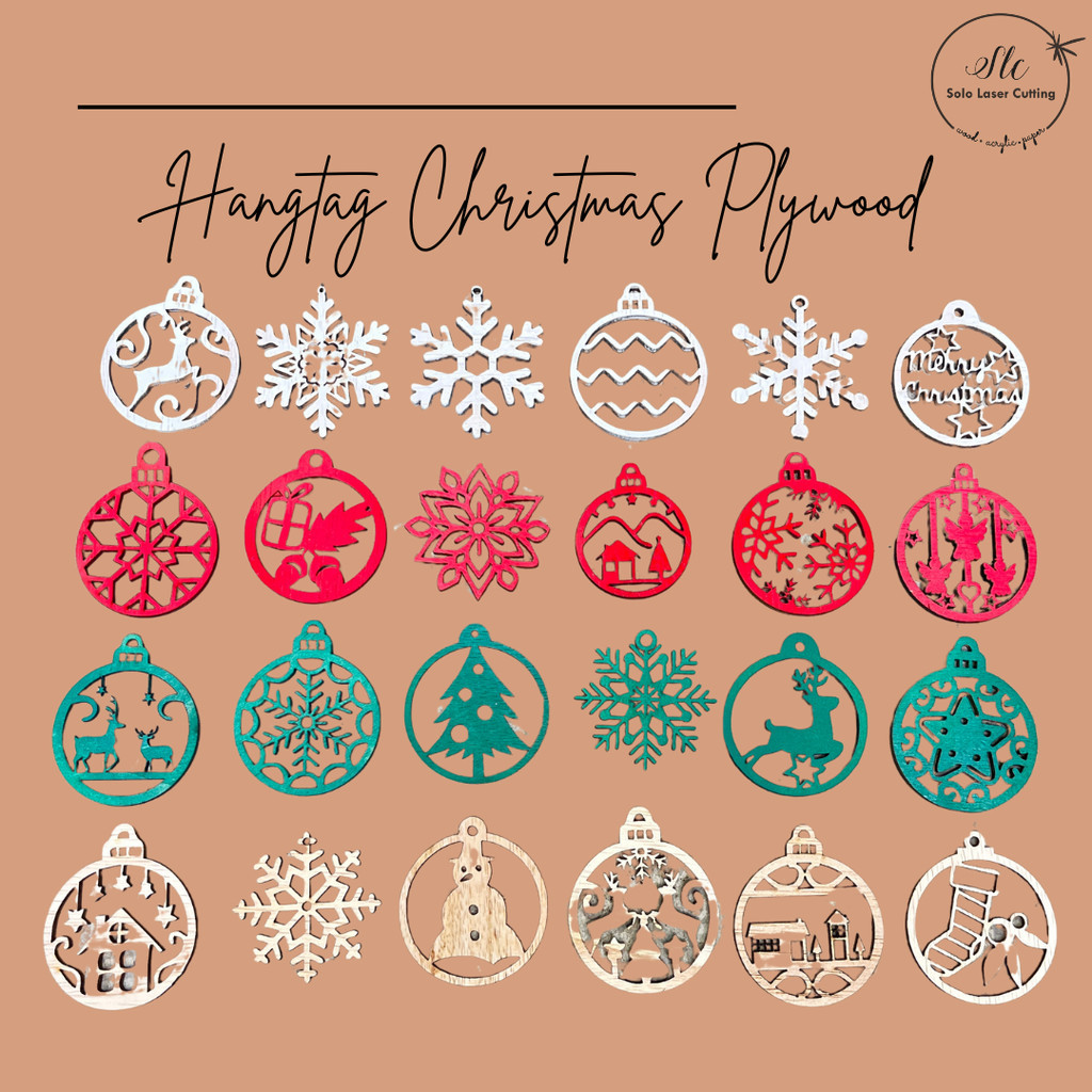 GANTUNGAN PLYWOOD CHRISTMAS แขวนแท็ก // PLYWOOD CHRISTMAS HAMPERS แขวนแท็ก