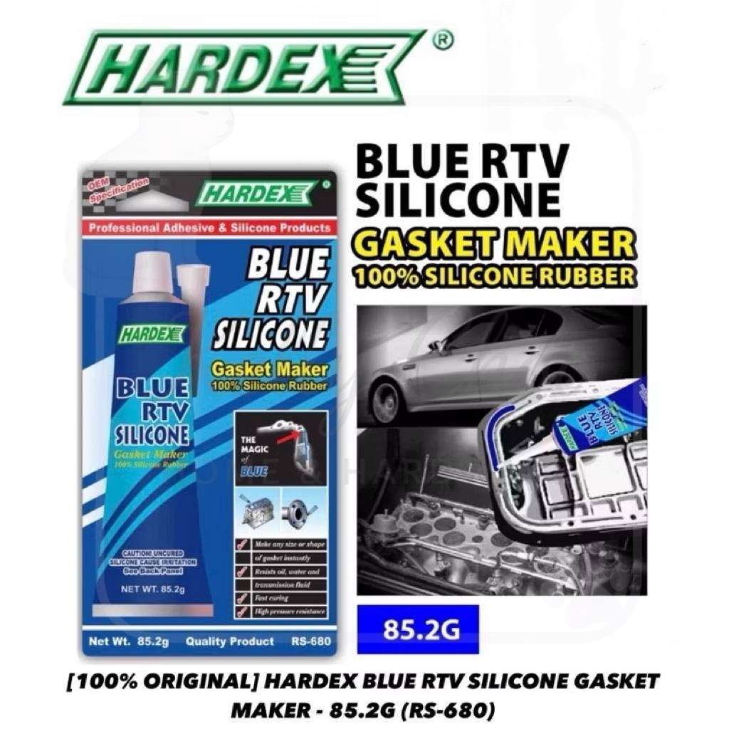 Hardex BLUE RTV SILICONE GASKET MAKER RS 680 Gum ปะเก็นเครื่องยนต์ (-65F - 500F)