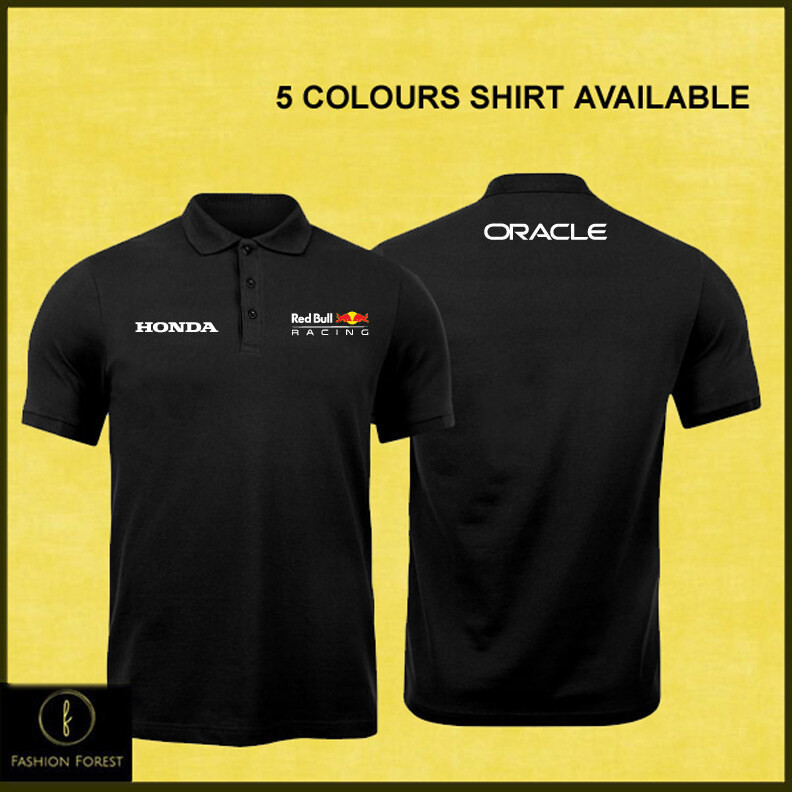 เสื้อยืดโอเวอร์ไซส์Baju Polo Clic T เสื้อโลโก้ SULAM EMBROIDERY Honda RedBull Racing Team ORACLE WSB