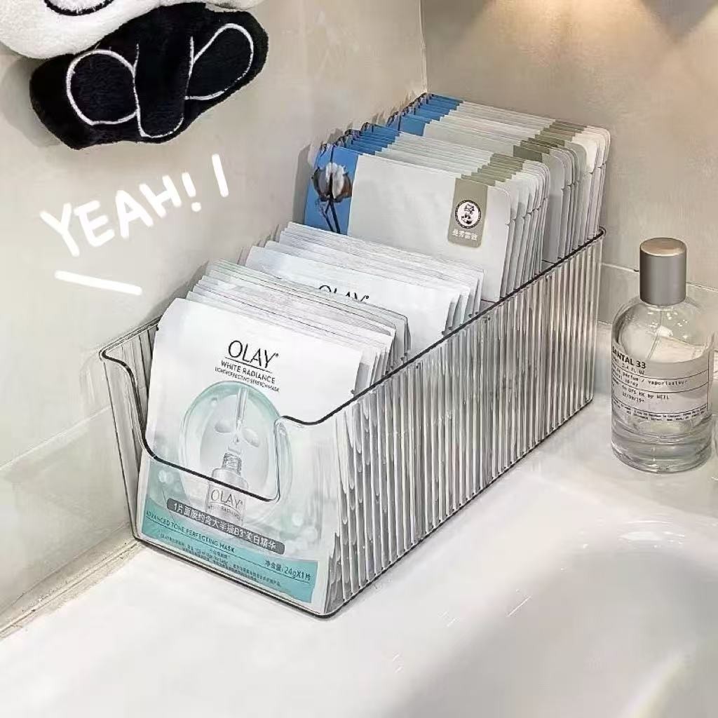 กล่องเก็บแผ่นมาส์กหน้า กล่อง กล่องใส กล่องเก็บของ 4 ช่องปาก วัสดุอะคริลิค วางซ้อนกันได้ Dreamhouse