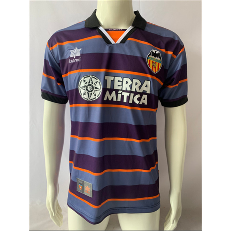 เสื้อกีฬาชายเวอร์ชั่นย้อนยุค Valencia Jersey ปี 1999-00