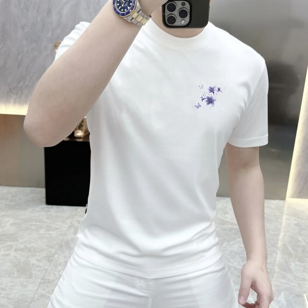 Short Sleeve23Sleeve Trendy Brand T T-shirt China2025Printed Casual new Men's2025Versatile Summer Sh