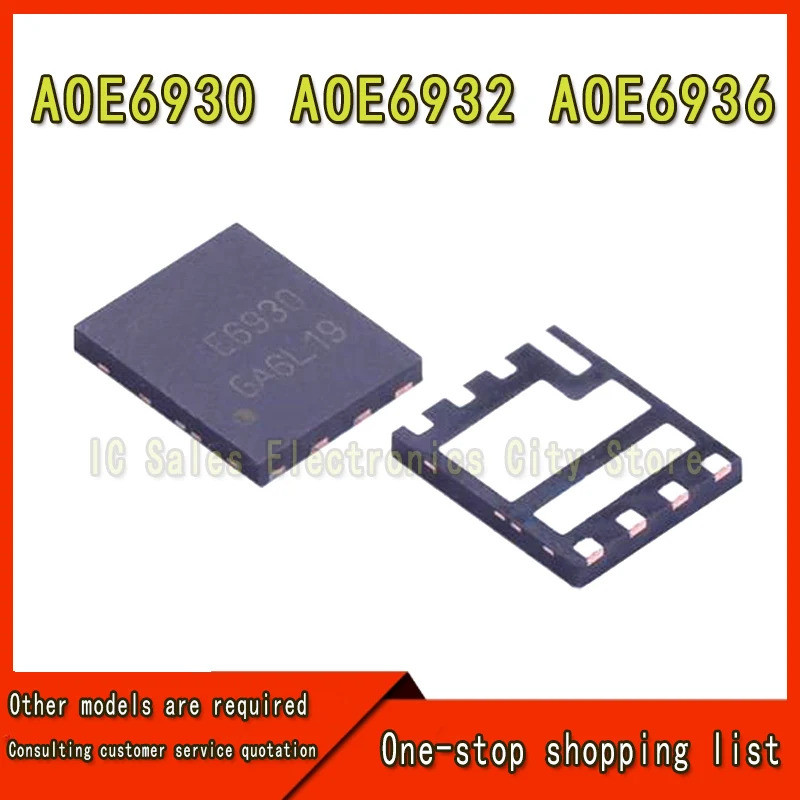 (5 ชิ้น) 100% ใหม่ AOE6930 AOE6932 AOE6936 E6930 E6932 E6936 QFN-8