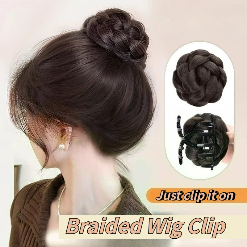 หัวบอลวิกผมถักจากเส้นใยธรรมชาติ มีกิ๊บติดผม เสริมความงามให้ทรงผมของคุณ