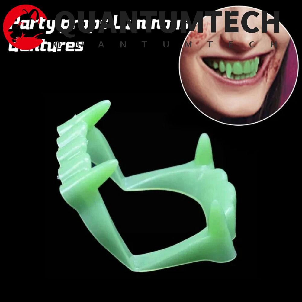 QuantumTech ฟันปลอม 10 ชิ้น/เซ็ต สำหรับคอสเพลย์และงาน.party prank ฮาโลวีน พลาสติก