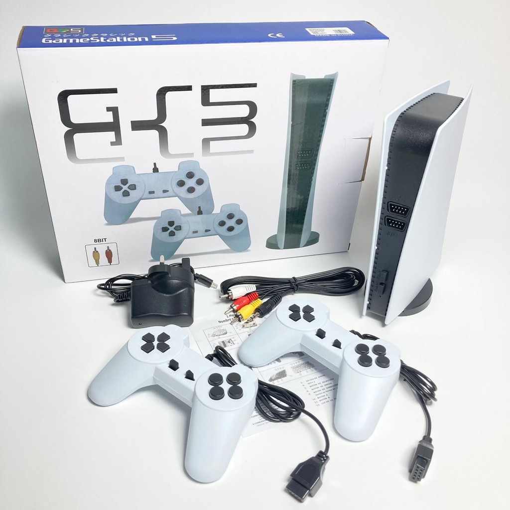 GS5 เกมคอนโซล NES Nostalgic Retro P5 Mini TV เกมคอนโซลครอบครัวเกมคอนโซล 300 เกม