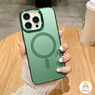 เคสไอโฟน 13 สำหรับ iPhone 17 11 15 14 16 12 Pro Max 14 15 Plus 16 14 15 13 12 Pro เคสชาร์จแม่เหล็กหรูหรา เรียบง่าย เท่ห์