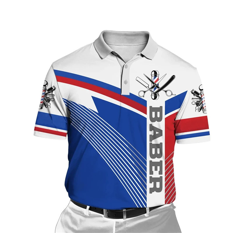 เสื้อโปโลแขนสั้นลายพิมพ์ 3D สําหรับผมผู้ชาย เหมาะสำหรับคอสเพลย์ และสไตล์ Y2K