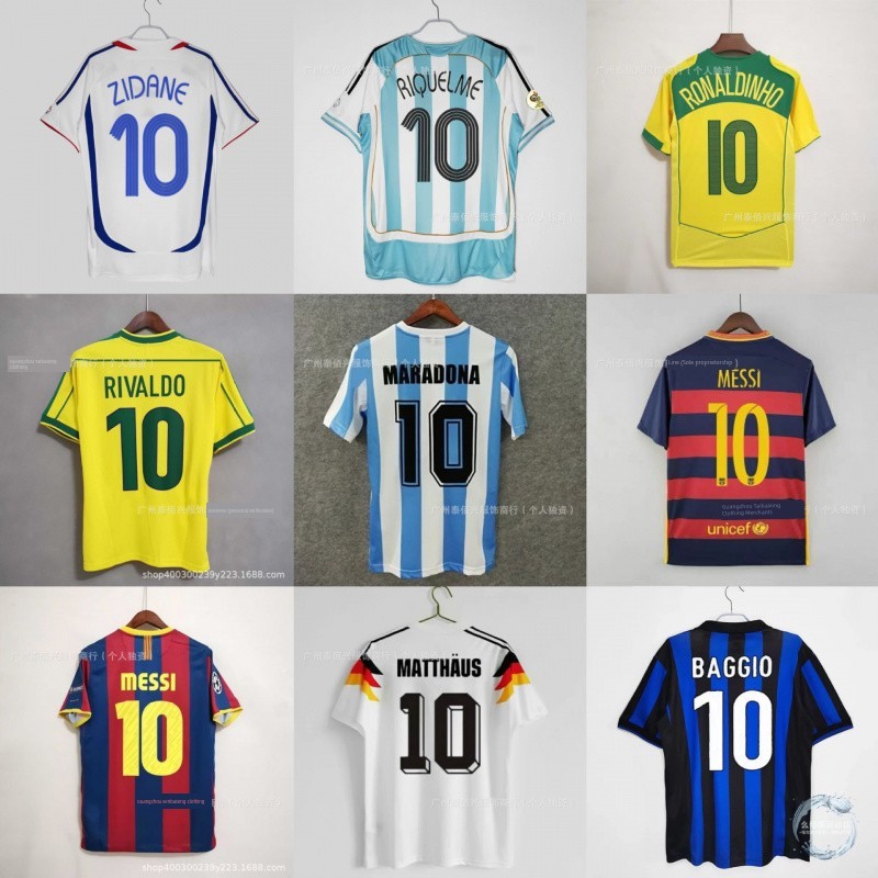 warrix official store เสื้อทีม เสื้อวินเทจ Rooney Totti Bogkamp Ronaldo Ronaldo Ronaldinho Messi Zid