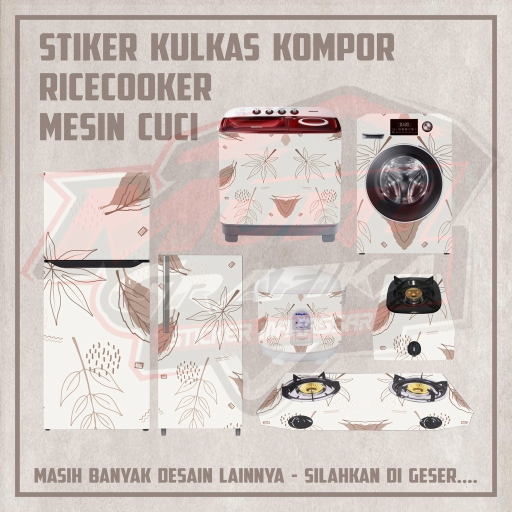 MATA MESIN ในครัวเรือนตกแต่งตู้เย็นสติกเกอร์เตา 1 2 ประตู Ricecooker ตา CuCi เครื่อง