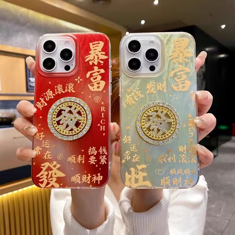 จีนใหม่ Yea 3D Rotatable Gold Get Rich สําหรับ VIVO Y36 Y20 Y20i Y03 YY75 Y77E Y18S Y28S Y21 Y33S Y0