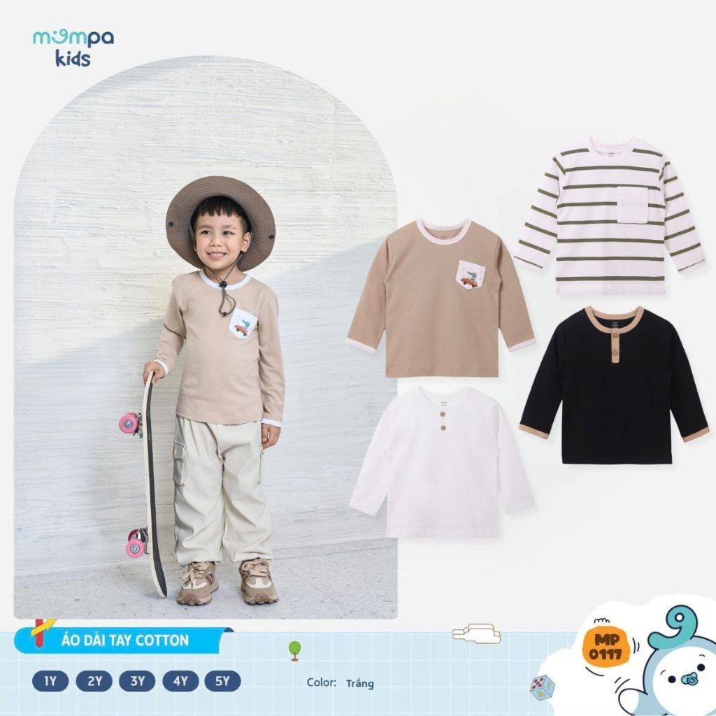 เสื้อเชิ้ตแขนยาวคุณแม่ 1-5ขวบ ผ้าคอตตอน MP 0117 0120